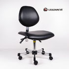 สีดำหรือสีน้ำเงินหนัง PU เหมาะกับการทำงานเก้าอี้ ESD เก้าอี้ที่นั่งขนาดใหญ่ปรับสามระดับ ผู้ผลิต
