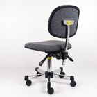 การปรับระดับ 3 หรือ 2 ระดับผ้าสีเทาเก้าอี้ยกเก้าอี้ ESD สีเทาตามหลักสรีรศาสตร์พร้อมลูกล้อ ผู้ผลิต