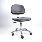 เก้าอี้สายการผลิตโฟม PU สีดำ ESD เก้าอี้ 5 ดาวฐานโลหะผสมอลูมิเนียม 2 ทาง ผู้ผลิต