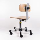 เก้าอี้ล้อเลื่อนอุตสาหกรรมแบบสองล้อพร้อมปรับความสูงพนักพิง ผู้ผลิต