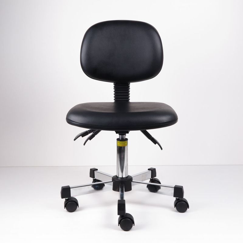 เก้าอี้ปฏิบัติการทางการแพทย์ / โรงพยาบาลหนัง PU สีดำเก้าอี้ปรับระดับได้สามระดับ ผู้ผลิต