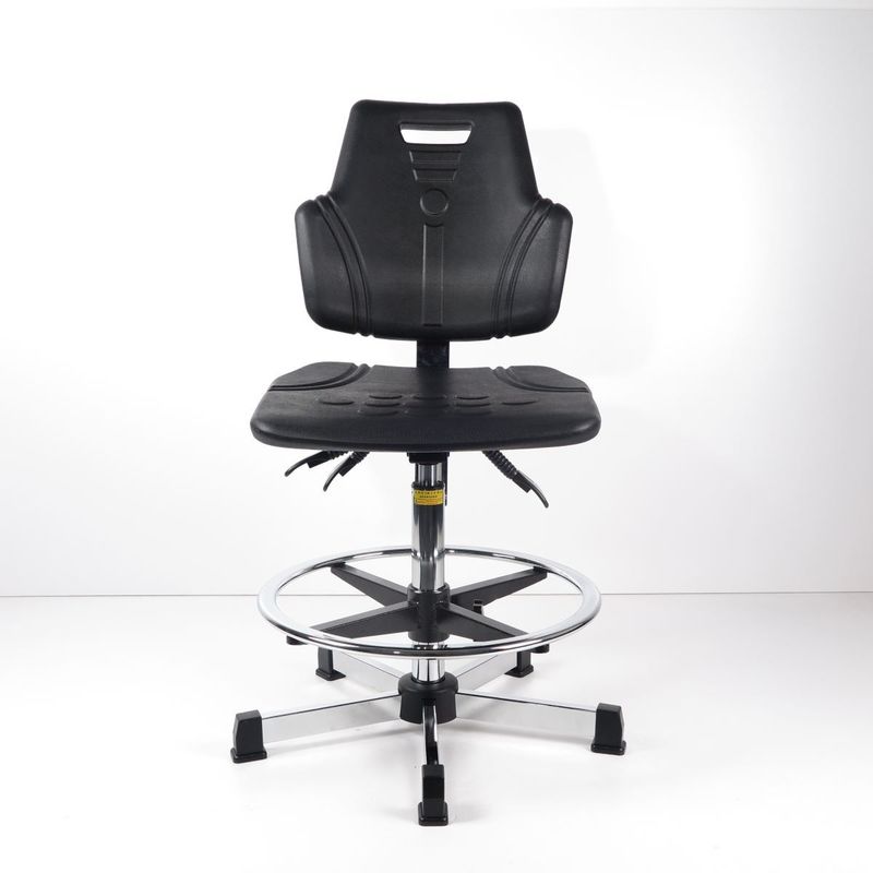 360 องศาหมุน / หมุนเก้าอี้ ESD เหมาะกับการทำงาน 350lb สำหรับโต๊ะแล็บสูง ผู้ผลิต