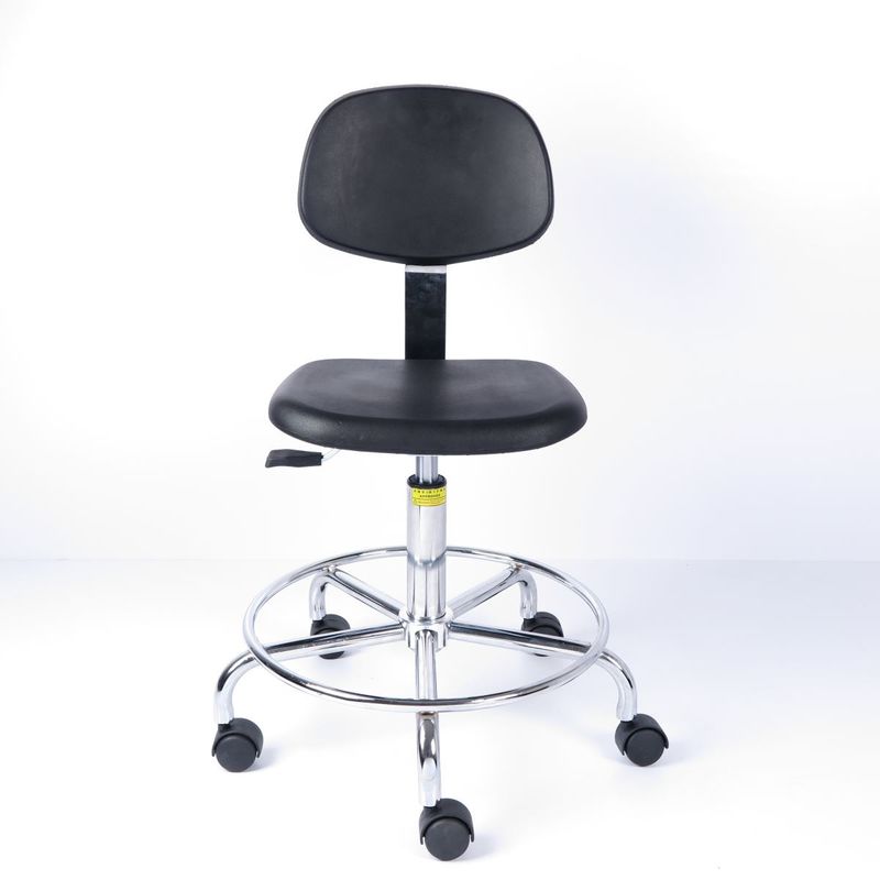 เก้าอี้โฟม PU ที่ออกแบบตามหลักสรีรศาสตร์ด้วยตัวเองความหนาแน่นสูงเก้าอี้ห้องแล็บที่มีล้อเลื่อน ผู้ผลิต